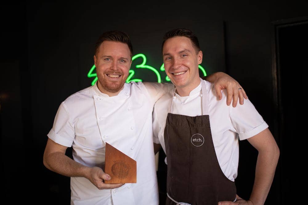 Brighton Restaurant Awards Winners 2019 - Steven Edwards and George Boarer from Etch