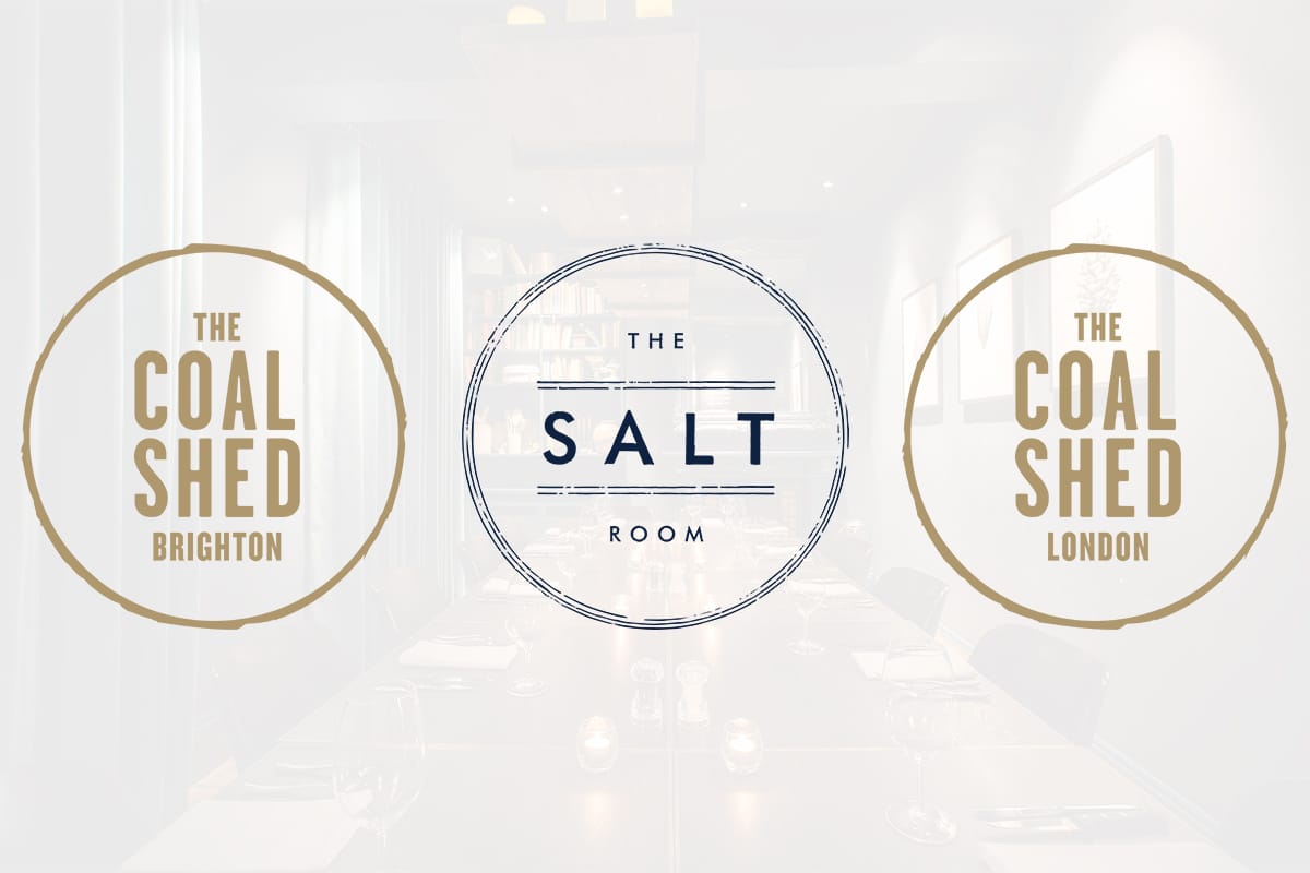 Logos for the Coal Shed Brighton and London and The Salt Room