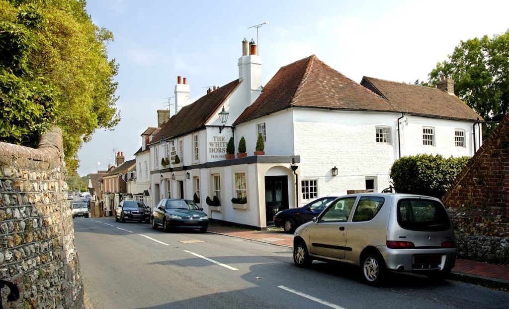 Exterior of White Horse - Apprentice Chef in Sussex, White Horse in Ditchling