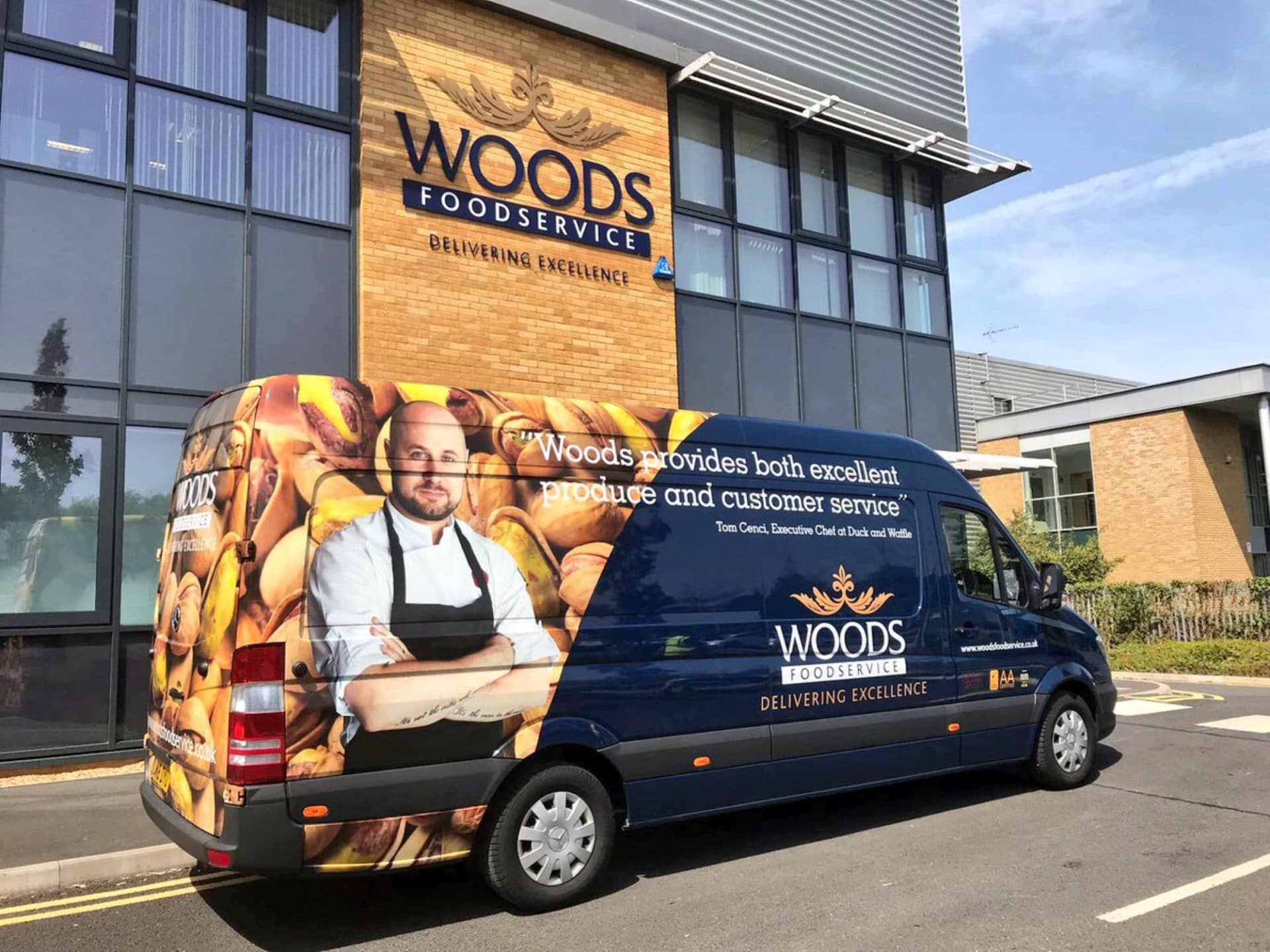 Woods Food Service van