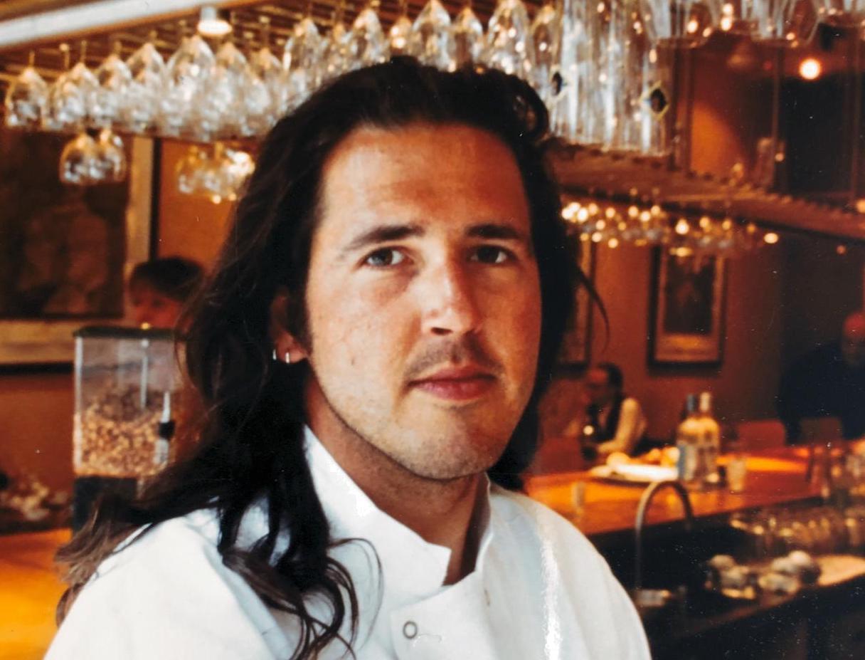 Poul Jensen, long hair in London - Roedean Cafe owner