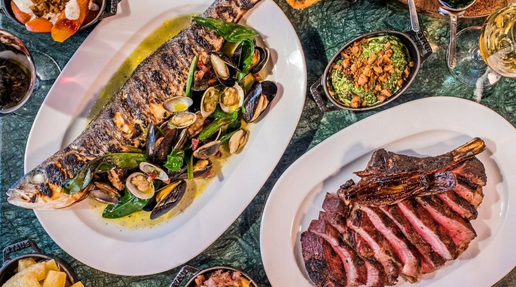 Steak dishes at The Coal Shed