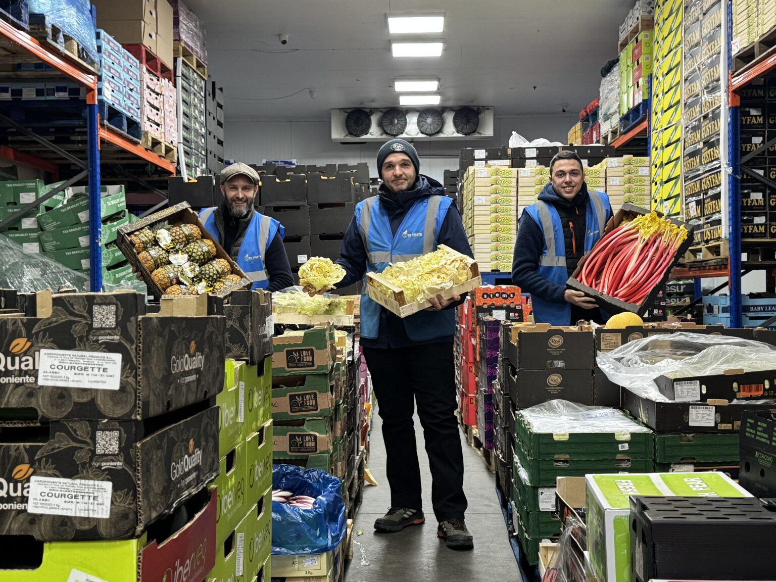 A map showing where the Menu Partners source their produce