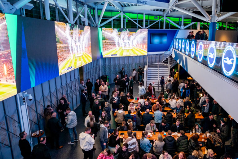 Places to watch the World Cup in Brighton. Pictures of fans at The Fanzone at The Amex Stadium