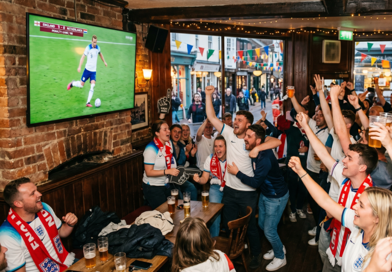 Where to watch the football in Brighton this summer - football pubs and sports bars. Busy pub in Brighton's North Laine.