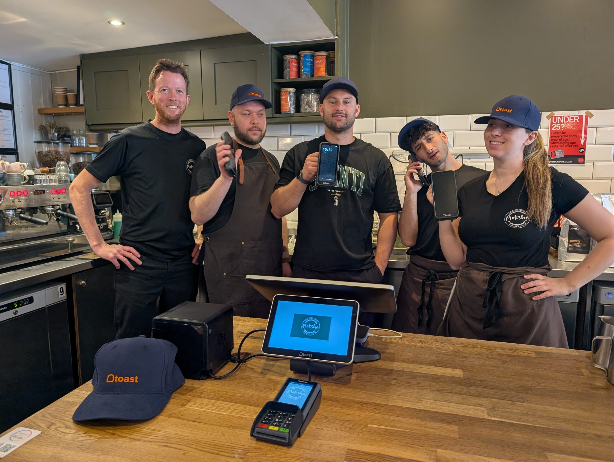 Oli and his team from Moksha with their Toast software