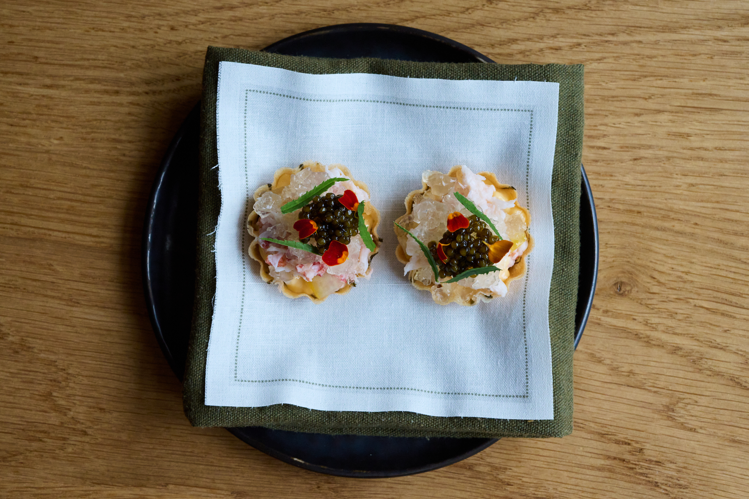 Ewan Waller interview, apetisres at Mare in Hove. Caviar