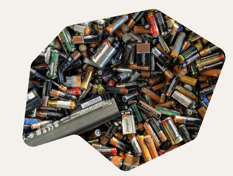 A picture of batteries and vapes. A article about how to dispose of these items correctly and to avoid danger.