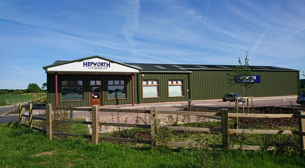Hepworth Brewery with its green facade