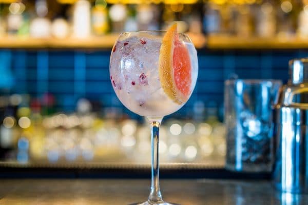 G&T cocktail at The Salt Room