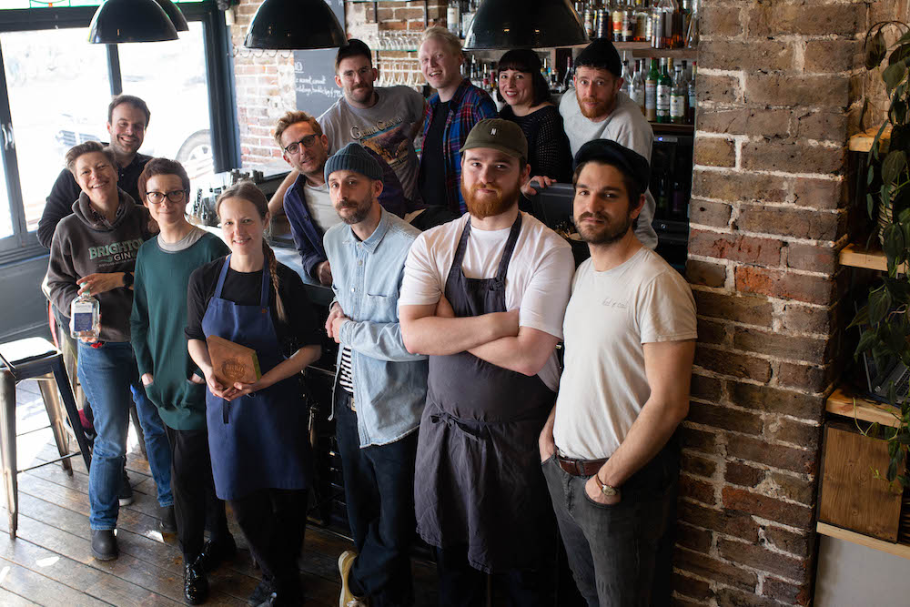 th eteam at Plateau Brighton receiving the award for best cocktail