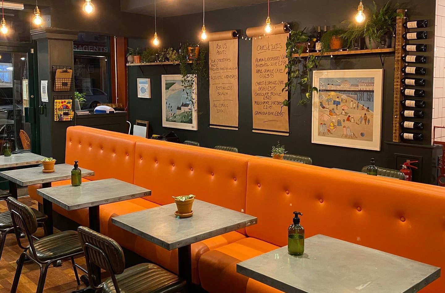 american diner style seating area