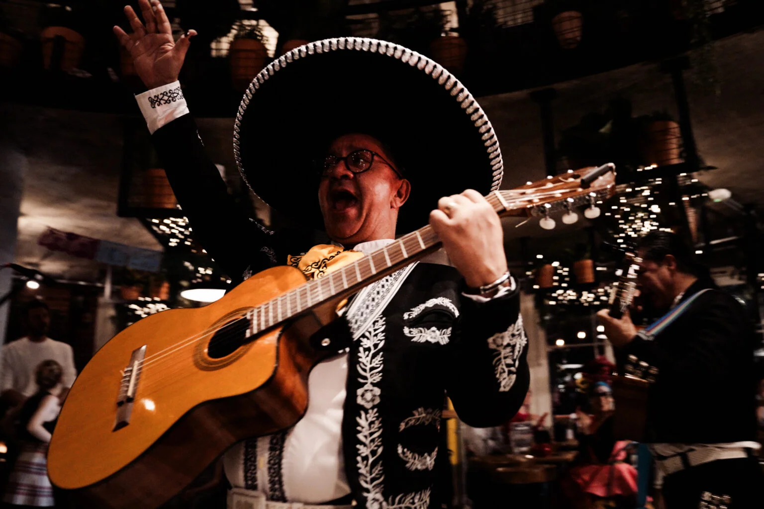 over head shot of spooky cake