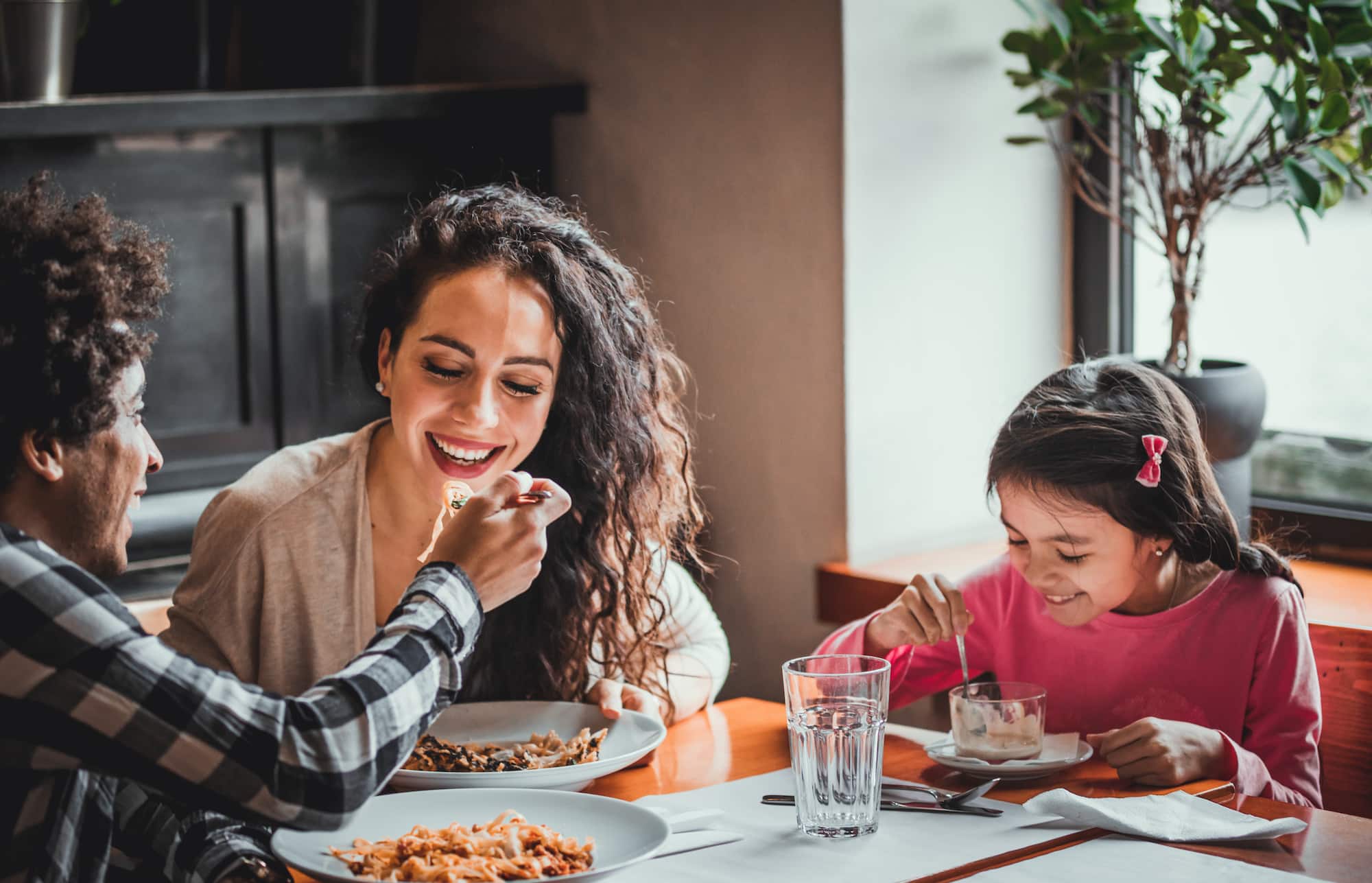 Family dining out