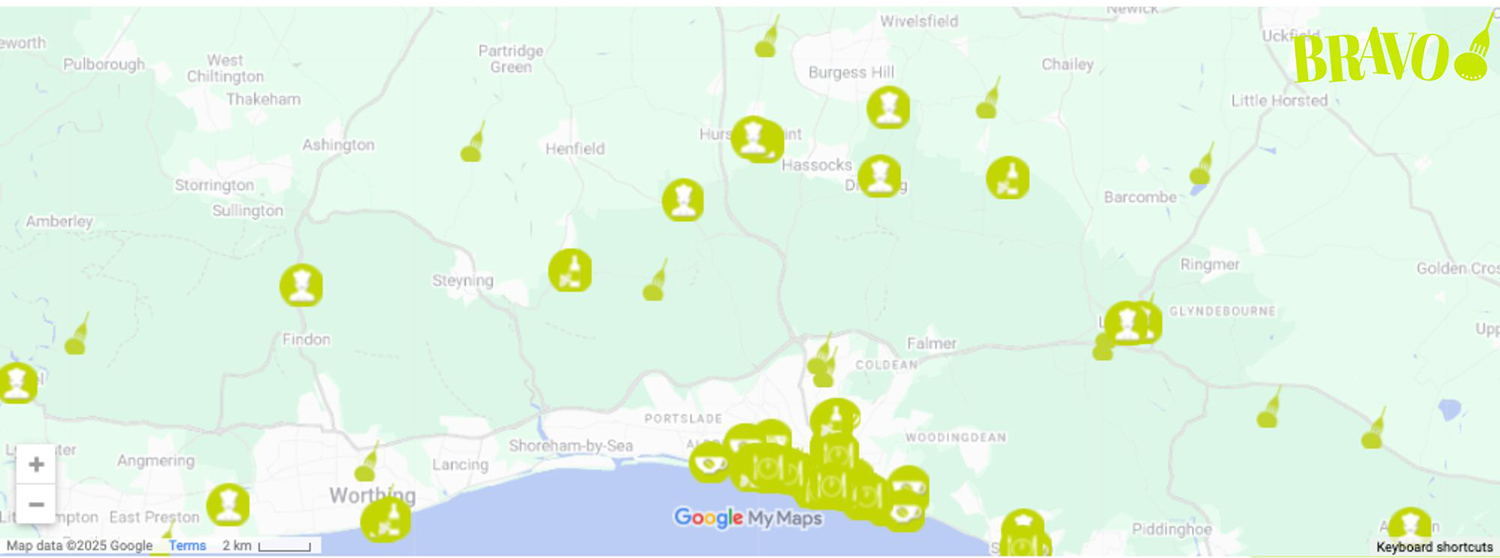 BRAVO winners map