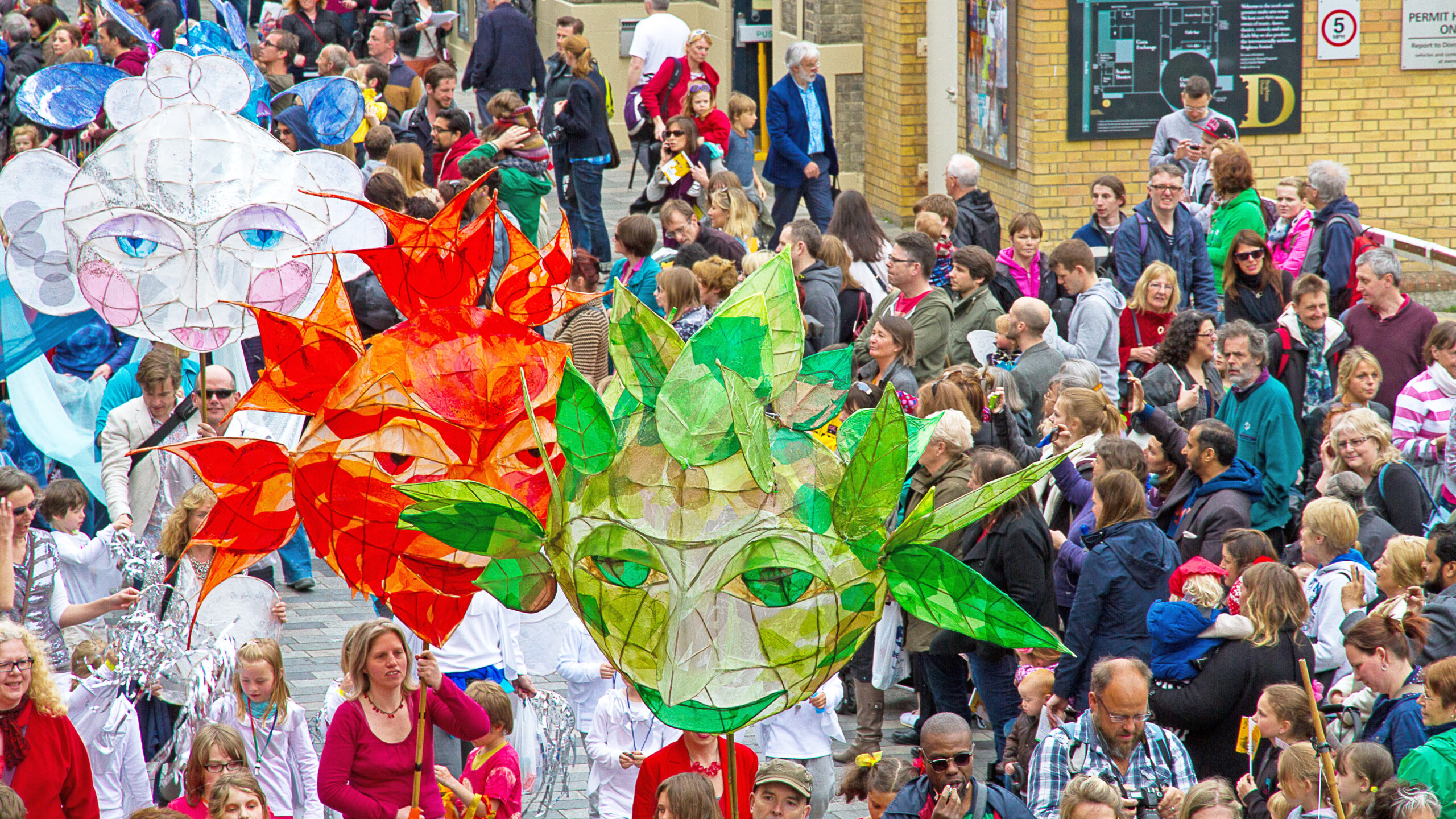 The Children's Parade in Brighton which starts the Brighton Festival each year. 