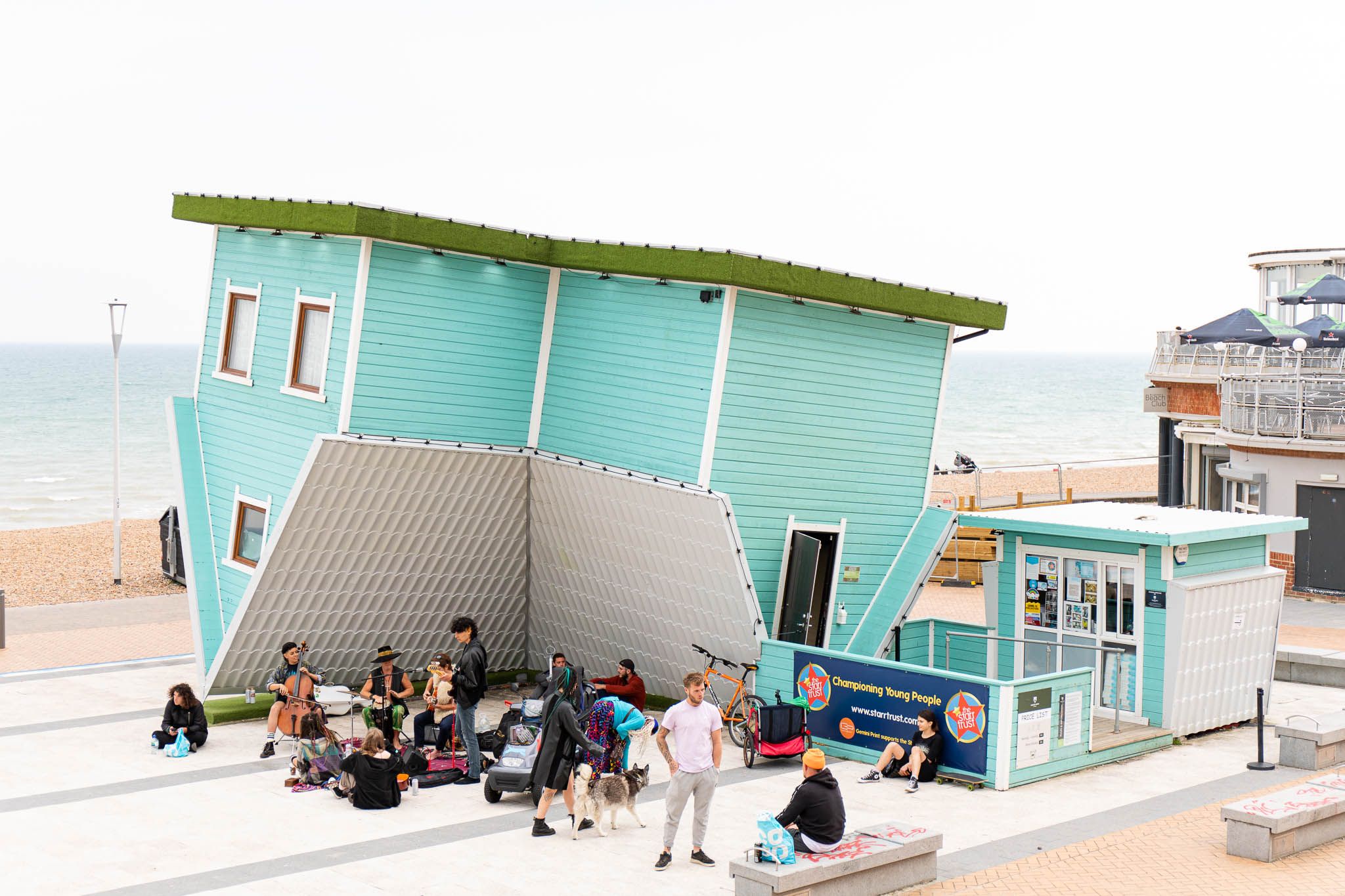 upside down house on Brighton seafront