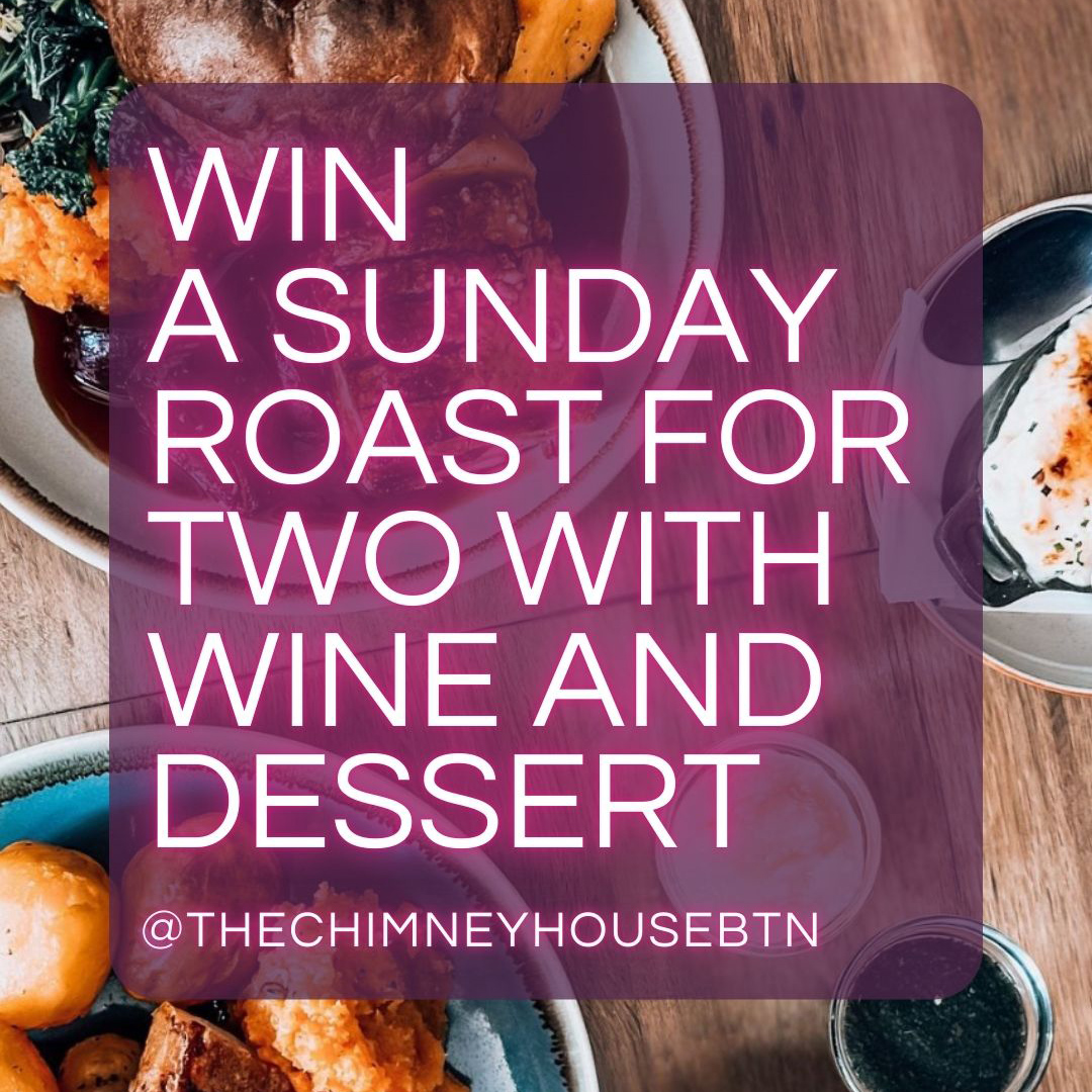 Win a sunday roast for two with wine and dessert