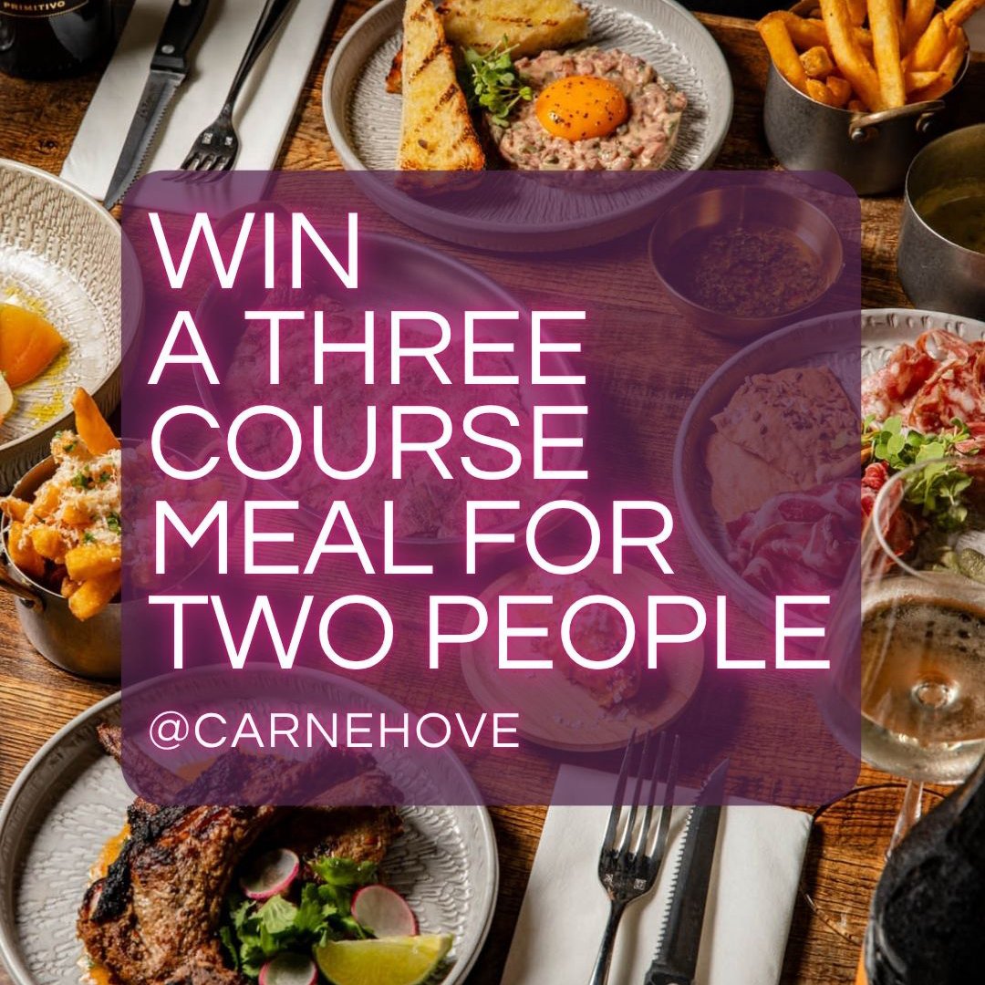 win a three course meal for two people
