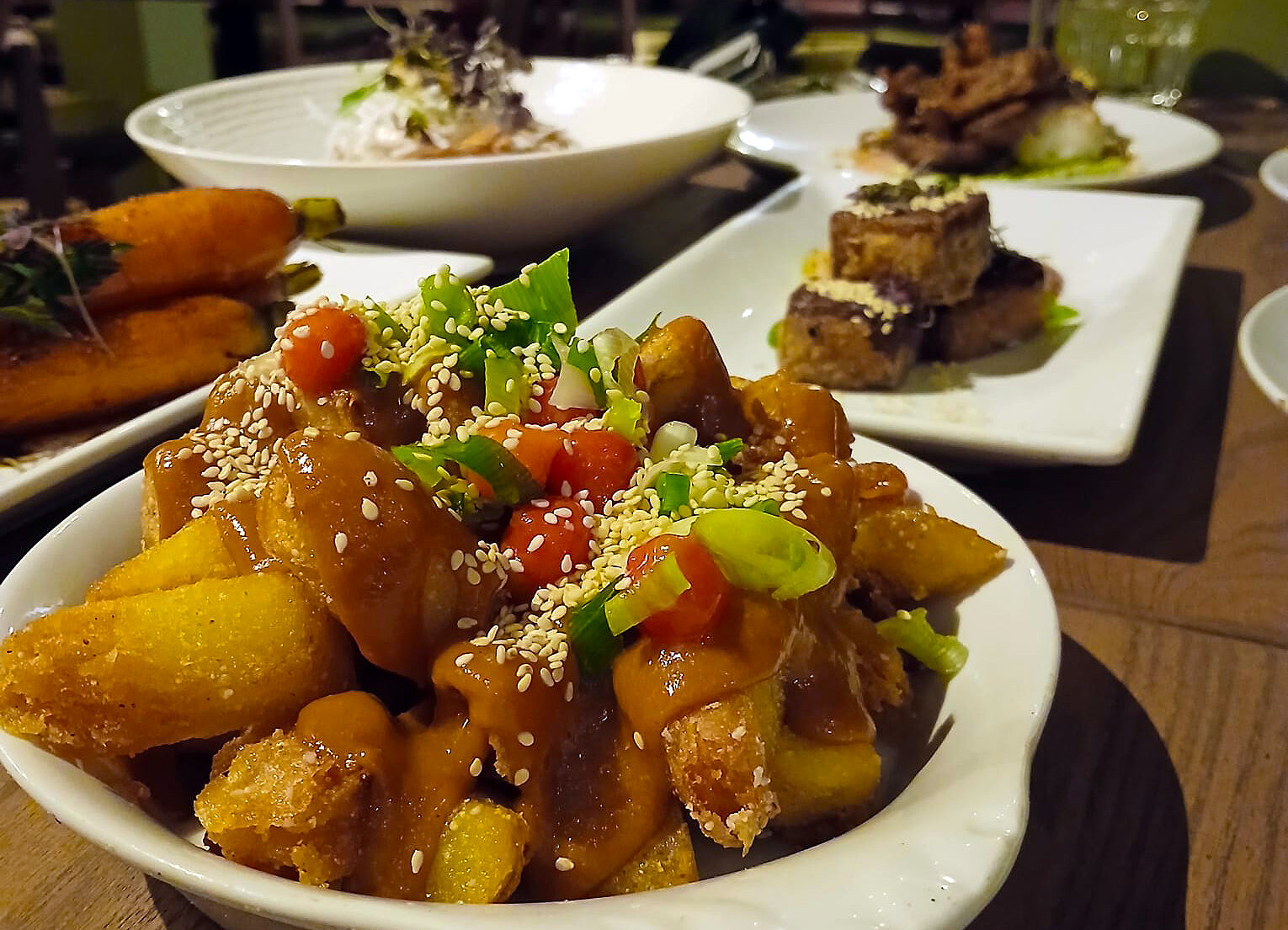 close up shot of vegetarian dish