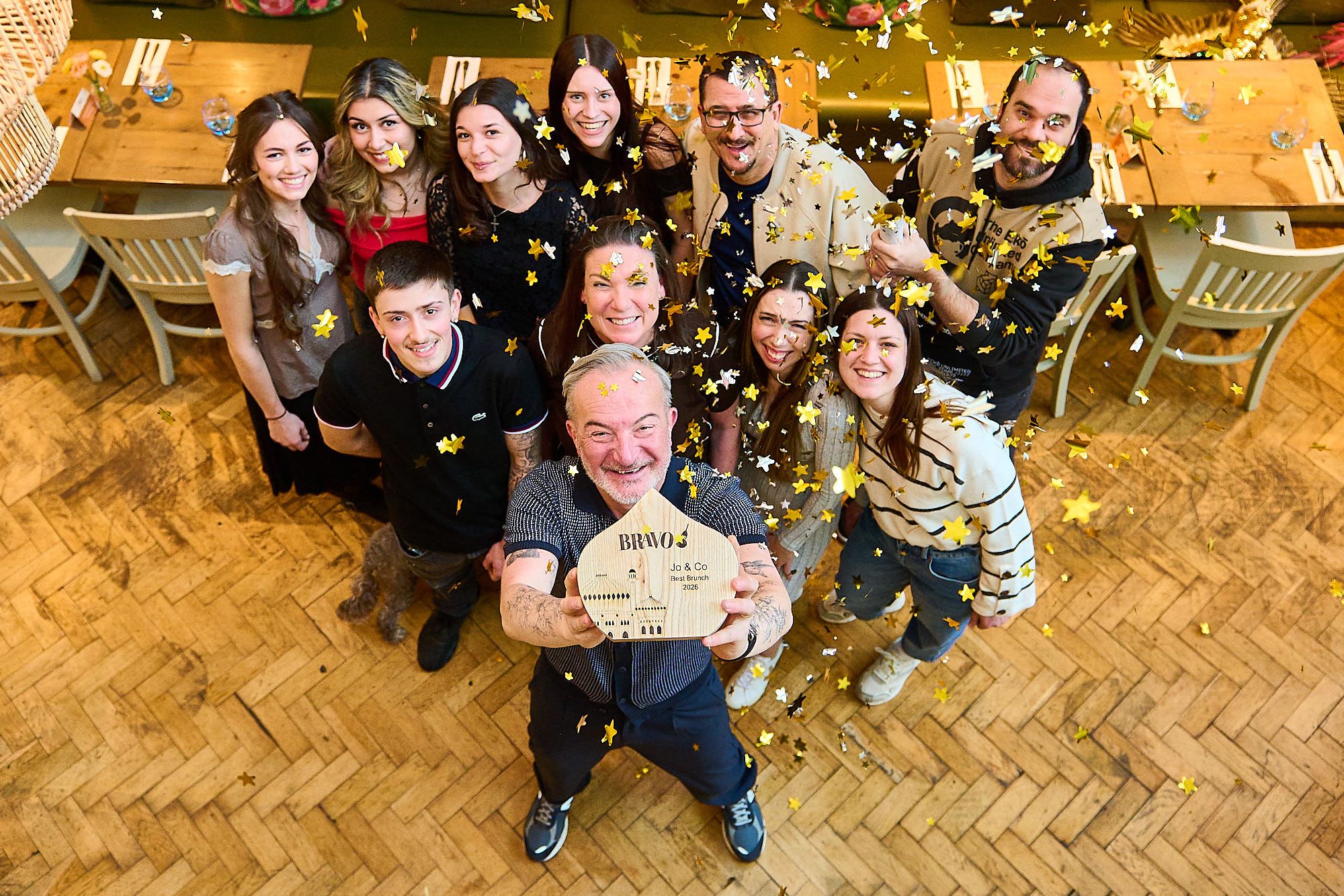 winner of best brunch in Brighton in 2026. Jo and Co celebrating