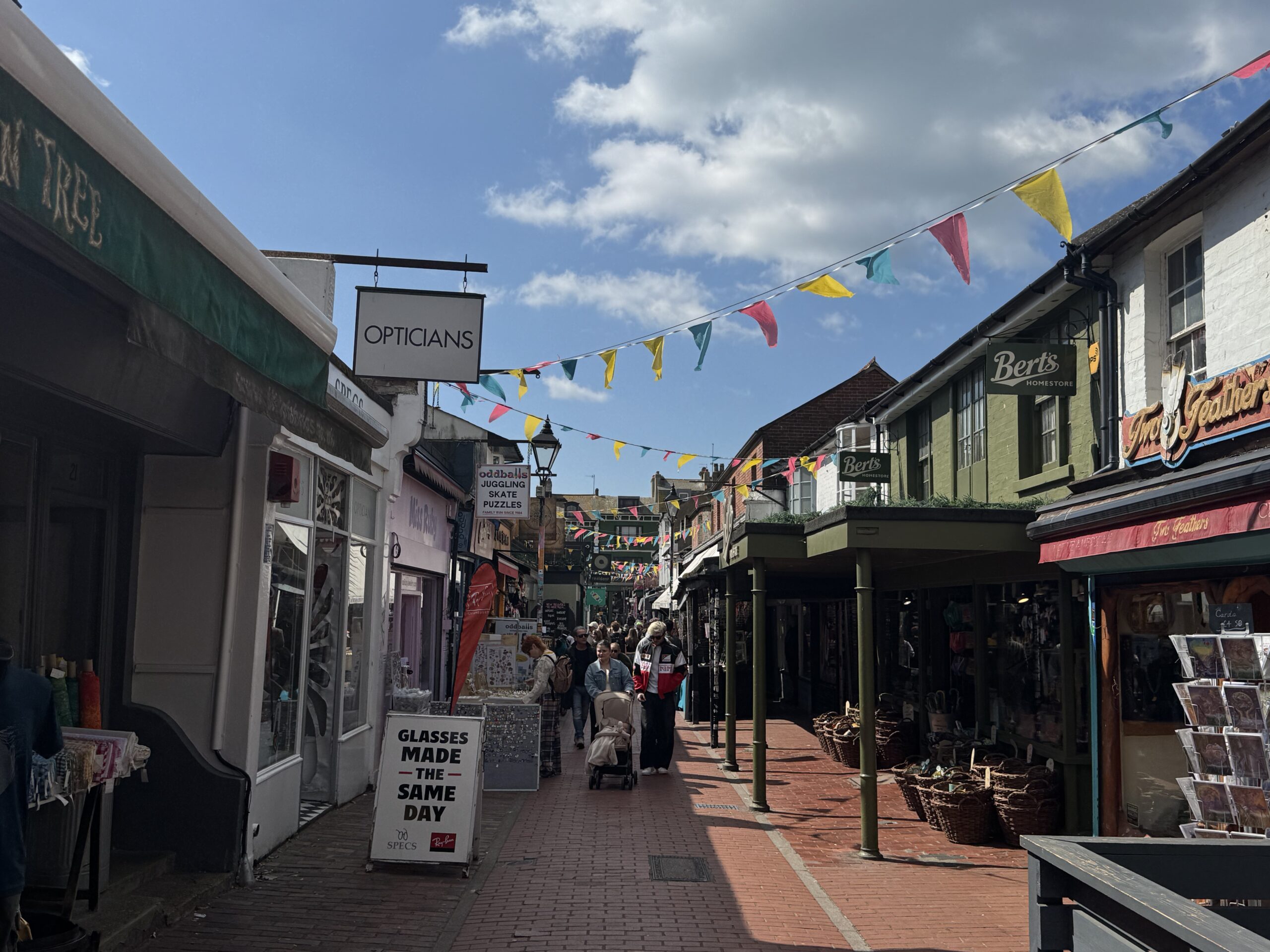 Shopping areas in Brighton's North Laine