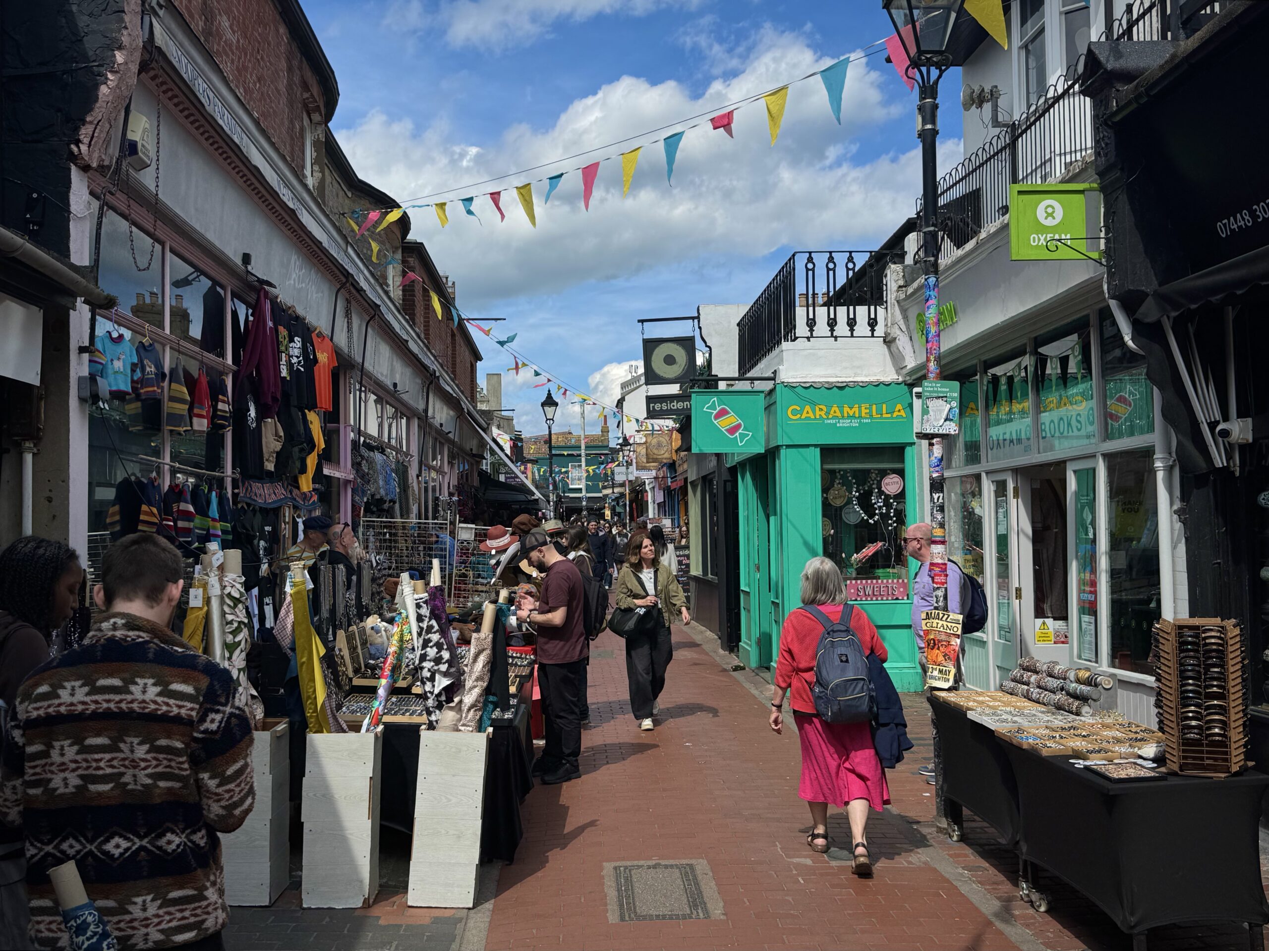 The entrance to Kensington Gardens in the North Laine. One of the main shopping areas of Brighton. Bohemian vibe